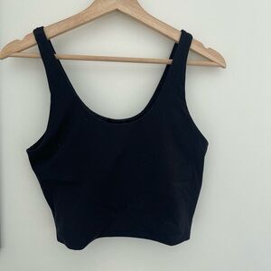 Pop flex Black Cropped Sports Tank Top Size L